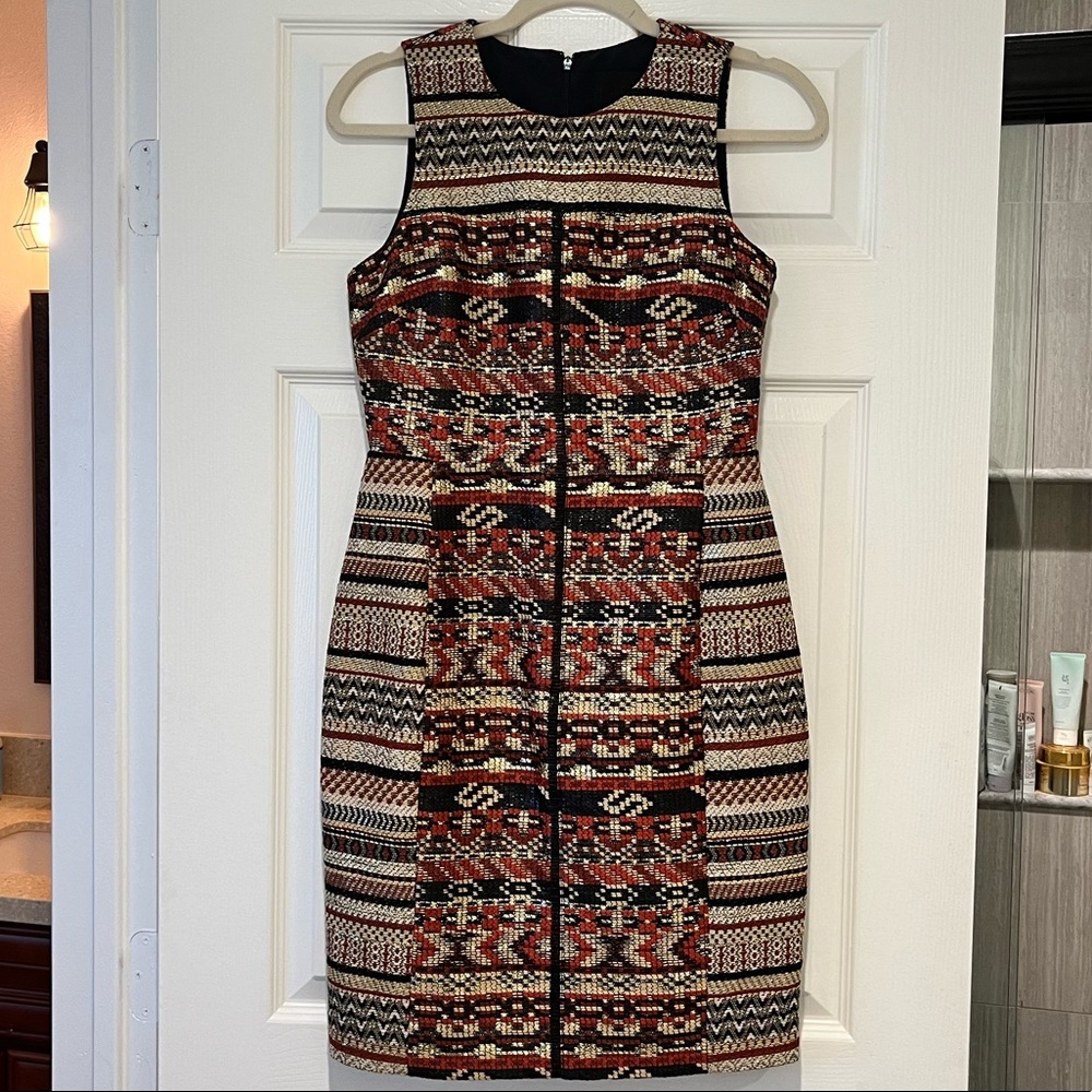 J. Crew Jacquard Tribal Print Dress